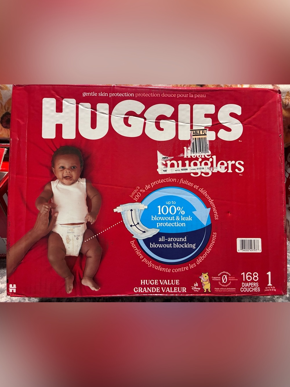 Huggies Little Snugglers Size 1 Diapers - Winnie the Pooh Print (168ct)